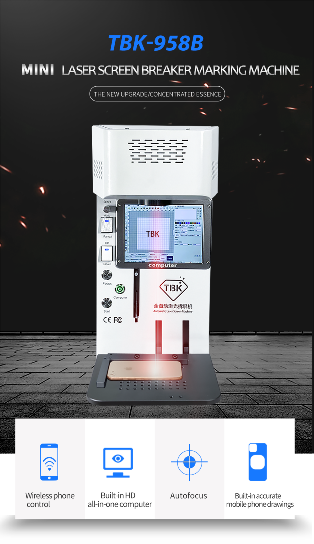 TBK 958B Full Set Laser Back G - огляд і ціна Fume Extractor Laser