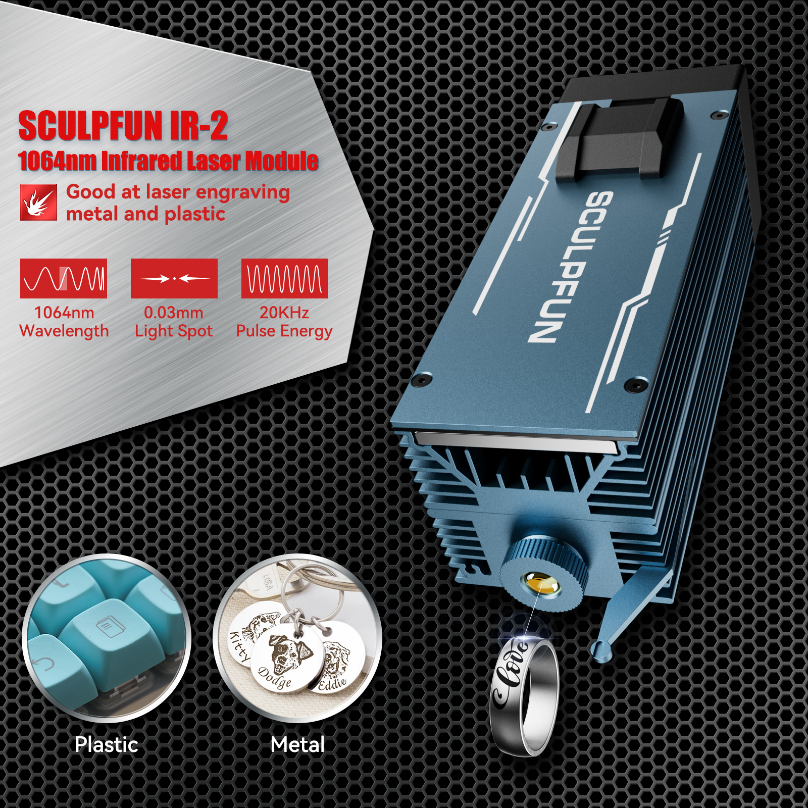 SCULPFUN 1064nm 2W Infrared La - огляд і ціна Diode Laser Module