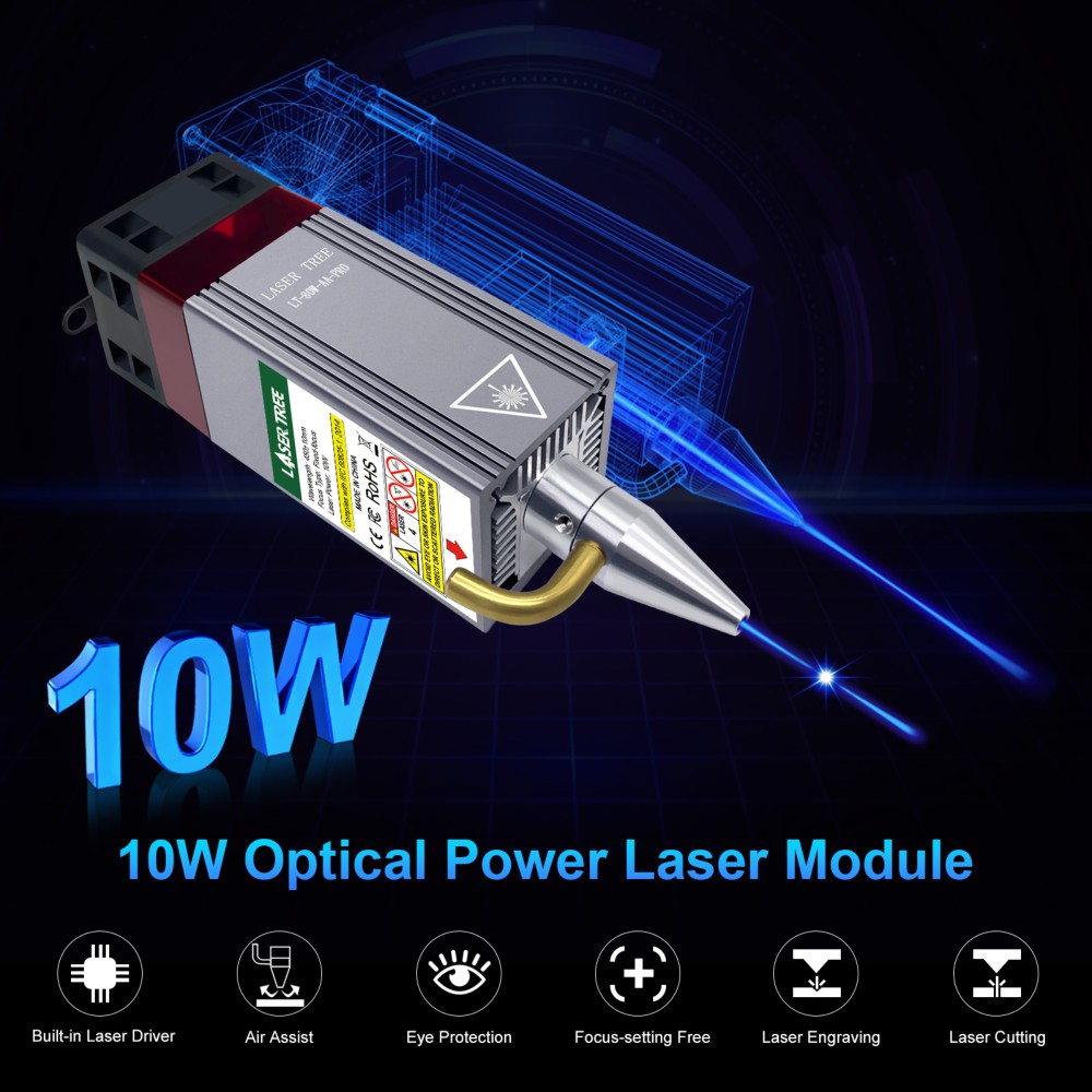 20W 455nm Blue Diode Laser Mod - огляд і ціна Diode Laser Module