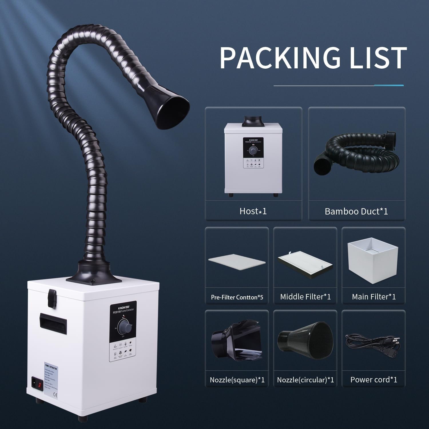 KNOKOO FES150 Industrial Laser - огляд і ціна Fume Extractor Laser