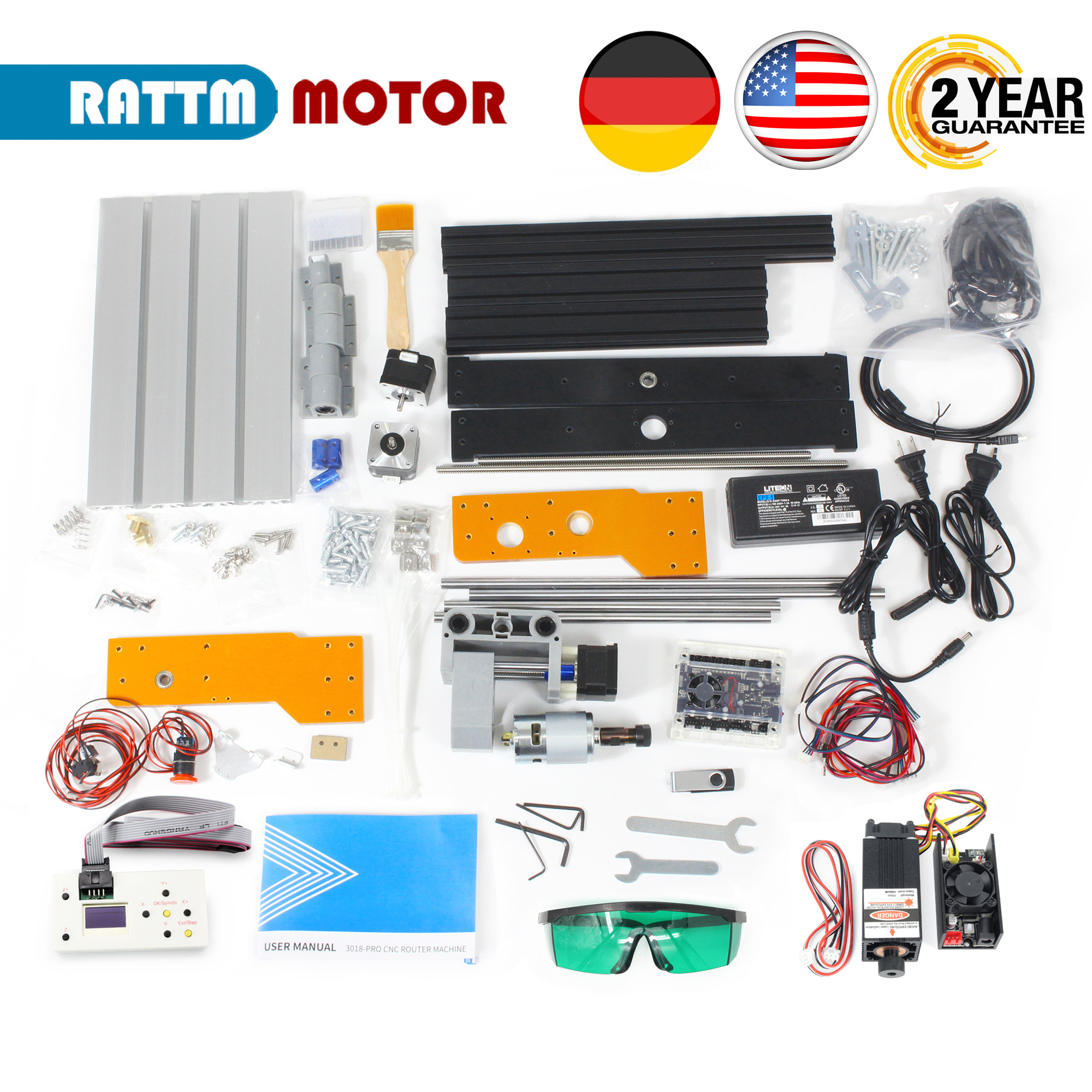 【EU&USA Stock】CNC 3018 PRO Las - огляд і ціна Industrial Acrylic Laser Cutter