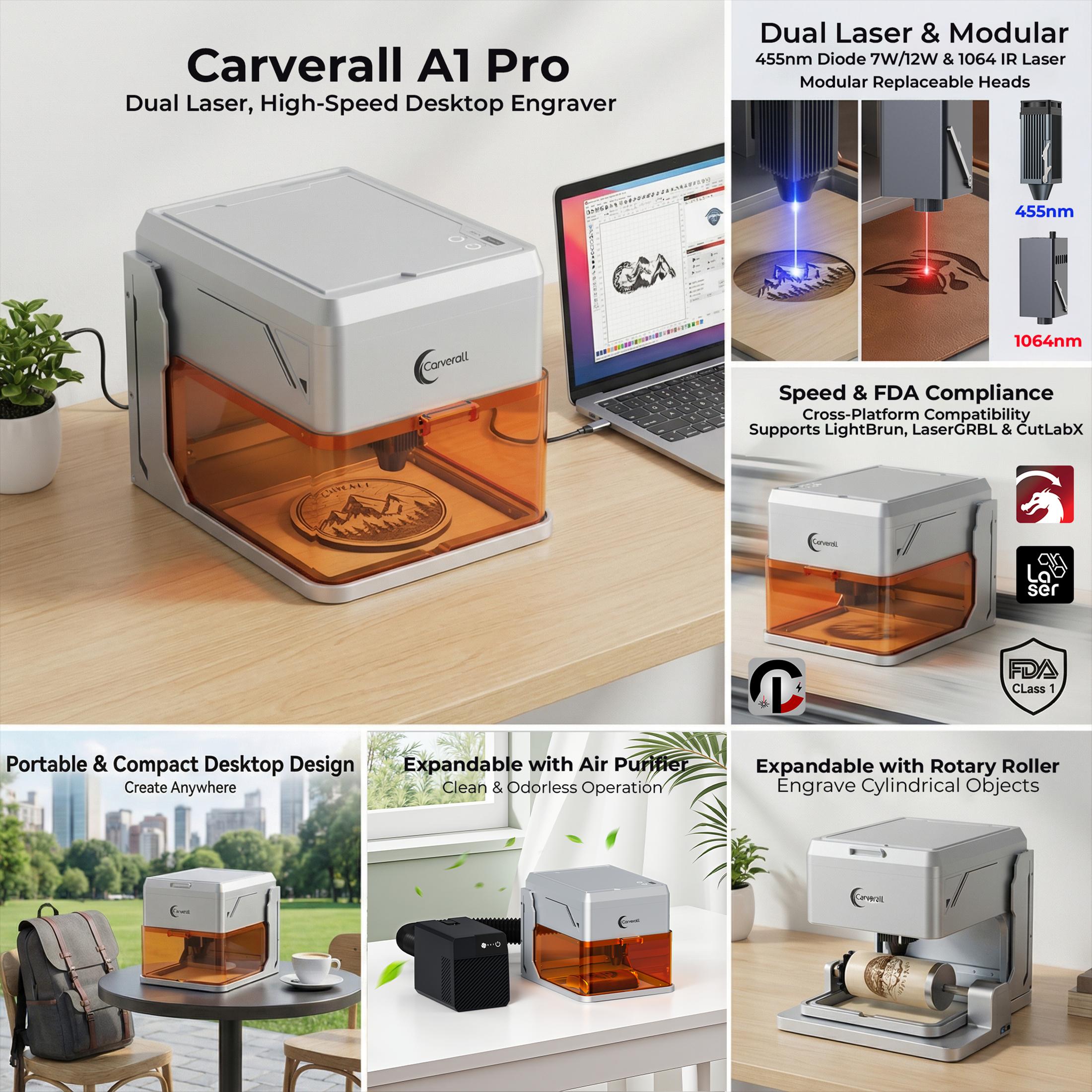 Carverall A1 Pro Laser Engrave - огляд і ціна Industrial Acrylic Laser Cutter