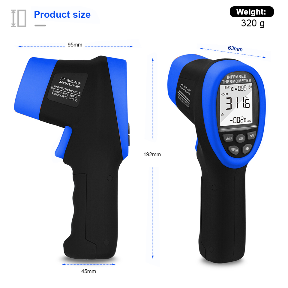 Infrared thermometer,digital l - огляд і ціна Industrial Laser Measuring Device